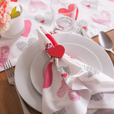 Design Imports Hearts Collage Print 6-pc. Napkins