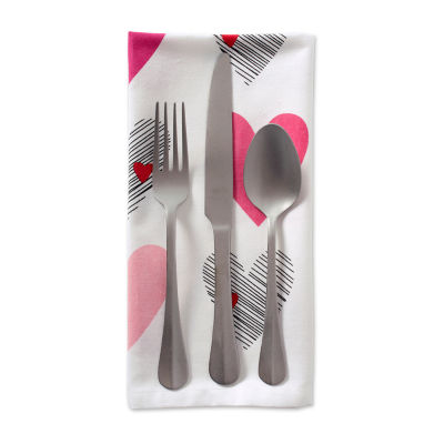 Design Imports Hearts Collage Print 6-pc. Napkins