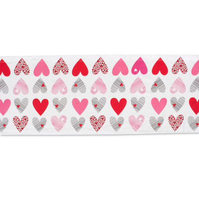 Design Imports Hearts Collage Print Table Runner