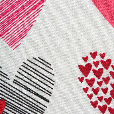 Design Imports Hearts Collage Print Table Runner