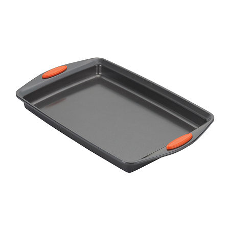 Rachael Ray Yum-o! Oven Lovin' 3-pc. Cookie Pan Set With Orange Silicone Grips, One Size, Gray