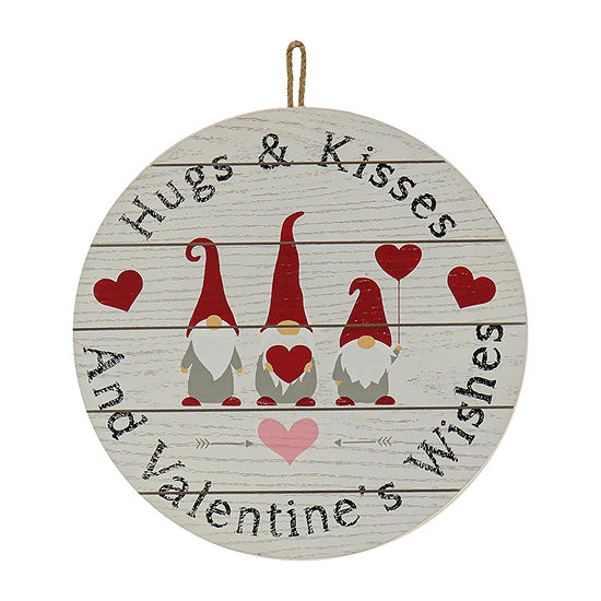 National Tree Co. 12" Valentines Gnomes Wall Sign