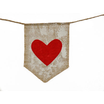 National Tree Co. 6 Ft. V Hearts Valentines Day Indoor Outdoor Garland
