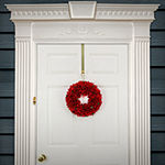 National Tree Co. 14 Red Rose Floral V Wreath Wreath