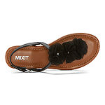 Mixit Womens Amie Adjustable Strap Flat Sandals