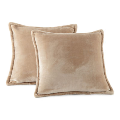 Home Expressions Velvet Plush 2-pack Square Throw Pillow