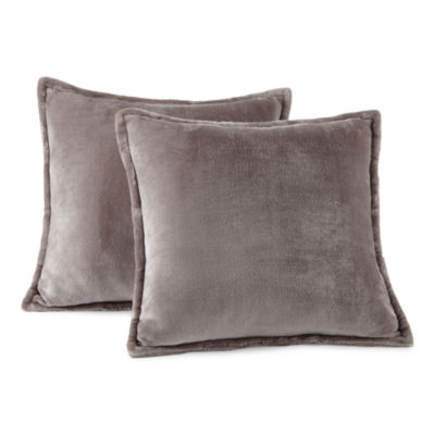 Home Expressions Velvet Plush 2-pack Square Throw Pillow