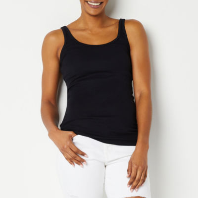 a.n.a Womens Round Neck Sleeveless Tank Top JCPenney
