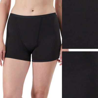 Hanes Comfort Period 2 Pack Average + Full Figure Leak Resistant Boyshort  Panty 48fds3