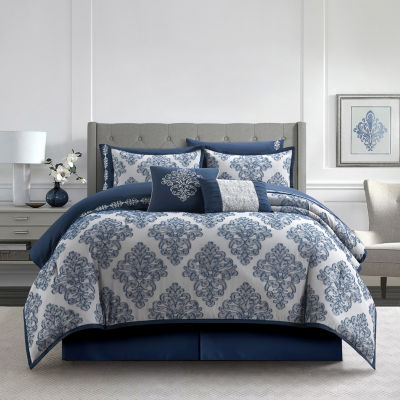 Stratford Park Lana 10-pc. Damask + Scroll Midweight Comforter Set