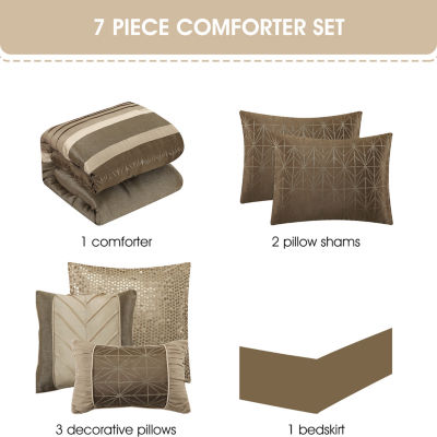 Stratford Park Sallie 7-pc. Geometric Midweight Comforter Set