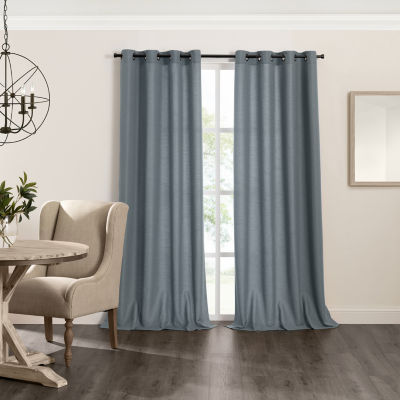 Fieldcrest Catalina Light-Filtering Grommet Top Single Curtain Panel