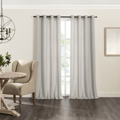 Fieldcrest Catalina Light-Filtering Grommet Top Single Curtain Panel