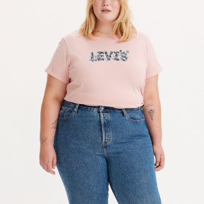 Levi's Womens Plus Crew Neck Short Sleeve T-Shirt