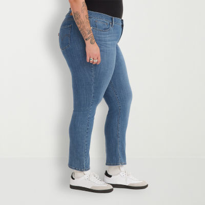 Levi's Plus Womens Mid Rise 414 Straight Leg Jean