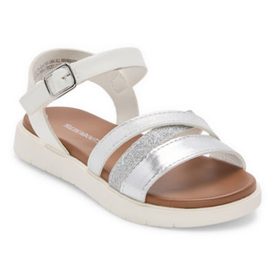 Thereabouts Little & Big Girls Lila Ankle Strap Footbed Sandals