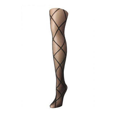 MeMoi Womens Sheer Diamond Diamond Tights