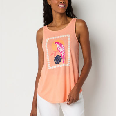 St. John's Bay Womens Crew Neck Sleeveless Tank Top