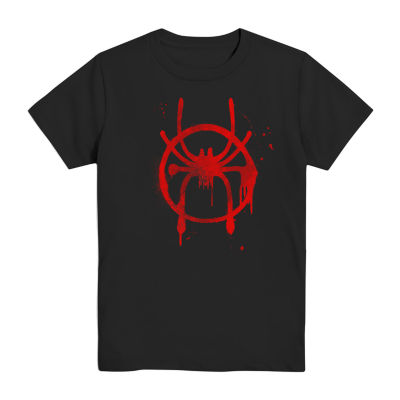 Little & Big Boys Miles Morales Crew Neck Short Sleeve Spiderman Graphic T-Shirt