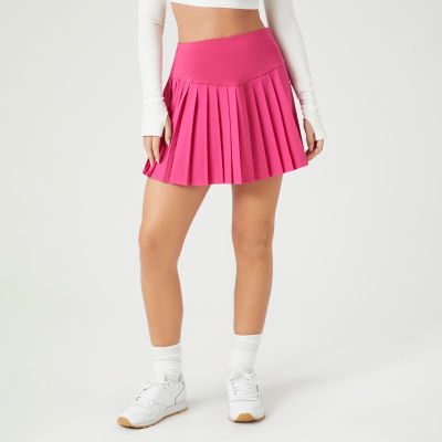 Forever 21 Womens Mid Rise Active Pleated Skirt Juniors