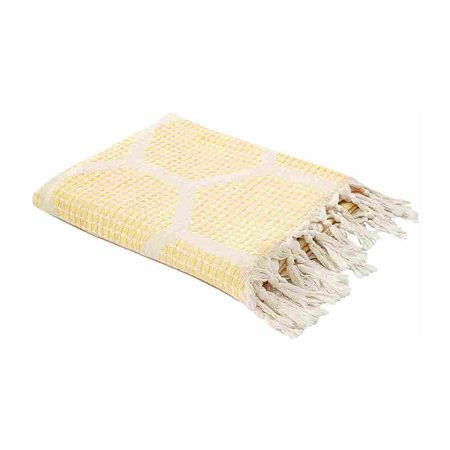 Lr Home Ashe Geometric Throw, One Size, Yellow