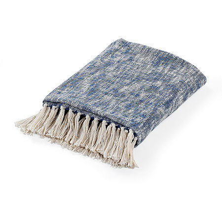 Lr Home Lilli Solid Throw, One Size, Blue