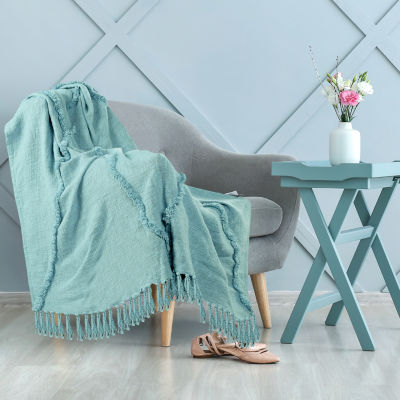 Lr Home Iris Diamond Washable Throw