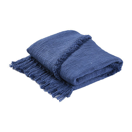 Lr Home Iris Diamond Throw, One Size, Blue