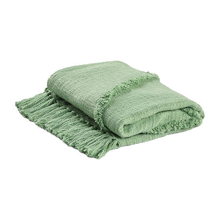 Lr Home Iris Diamond Throw, One Size, Green