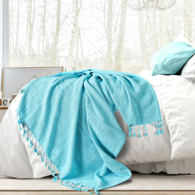 Lr Home Grayson Solid Reversible Throw