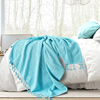 Lr Home Grayson Solid Reversible Throw