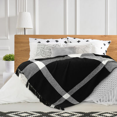 Lr Home Dylan Checked Reversible Throw