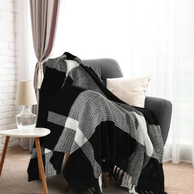 Lr Home Dylan Checked Reversible Throw