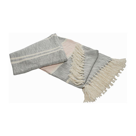 Lr Home Irish Stripe Throw, One Size, Gray