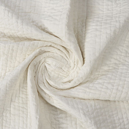 Lr Home Lucy Solid Reversible Throw, One Size, White