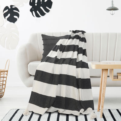 Lr Home Monica Stripe Reversible Throw