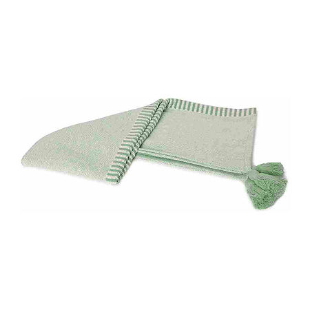 Lr Home Riley Stripe Throw, One Size, Green