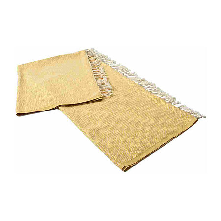 Lr Home Charle Diamond Reversible Throw, One Size, Yellow