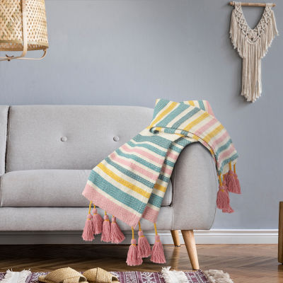 Lr Home Angel Stripe Reversible Throw