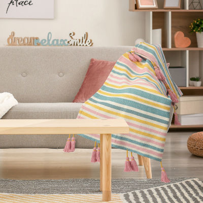 Lr Home Angel Stripe Reversible Throw