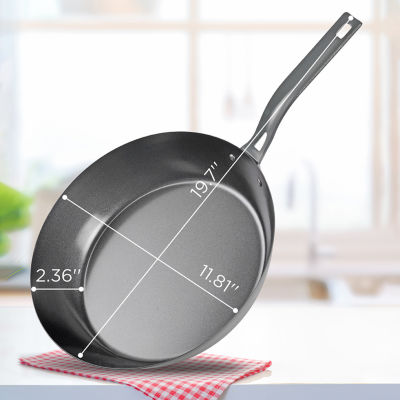 Commercial Chef 12 Inch Carbon Steel Non-Stick Skillet