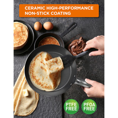 Commercial Chef 12 Inch Carbon Steel Non-Stick Skillet