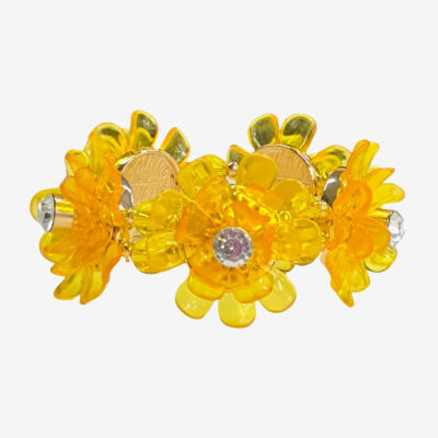 Bijoux Bar Crystal Flower Stretch Bracelet