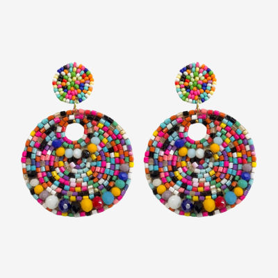 Bijoux Bar Round Drop Earrings