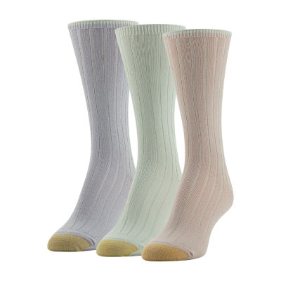 Gold Toe Casual Ultra Soft 3 Pair Crew Socks Womens
