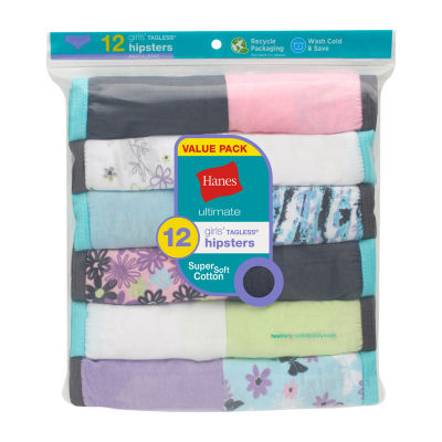 Hanes Little & Big Girls 12 Pack Hipster Panty