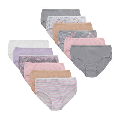 Hanes Ultimate Girls Tagless Cotton 12 Pack Bikini Briefs