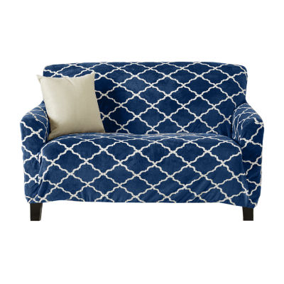 Linery Stretch Velvet Plush Loveseat Slipcover