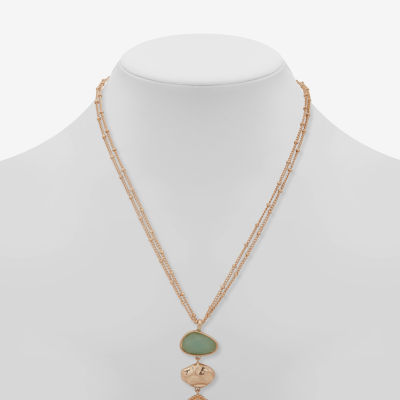 a.n.a Gold Tone Linear Womens 32 Inch Pendant Necklaces