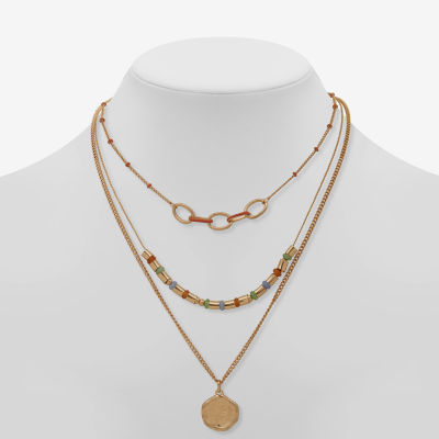 a.n.a Gold Tone Gold Tone 17 Inch Strand Necklace